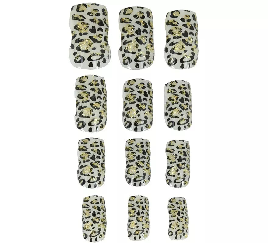 Pack de 12 Uñas Leopardo para mujer