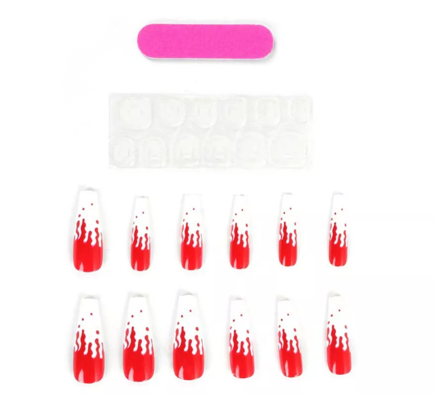 Translation missing: es.Pack de 12 Uñas Postizas de Sangre falsa