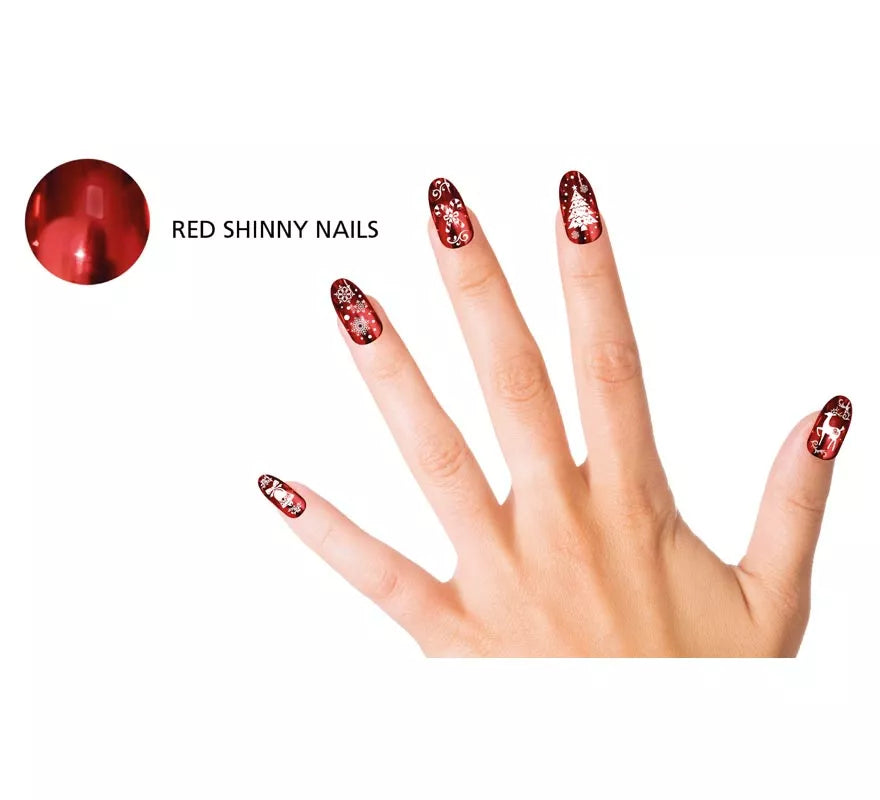 Pack de 12 Uñas rojas con glue