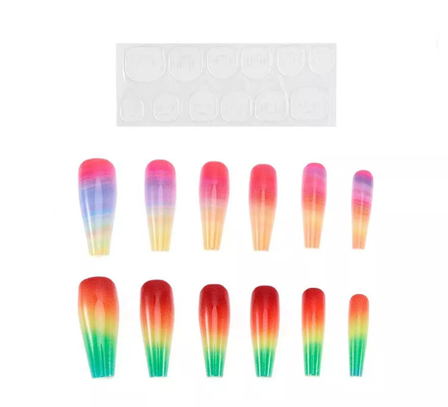 Translation missing: es.Pack de 13 Uñas Autoadhesivas Arcoíris