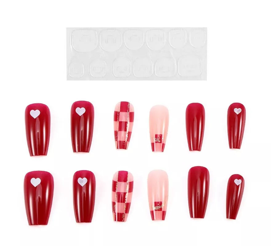 Translation missing: es.Pack de 13 Uñas Autoadhesivas Corazones