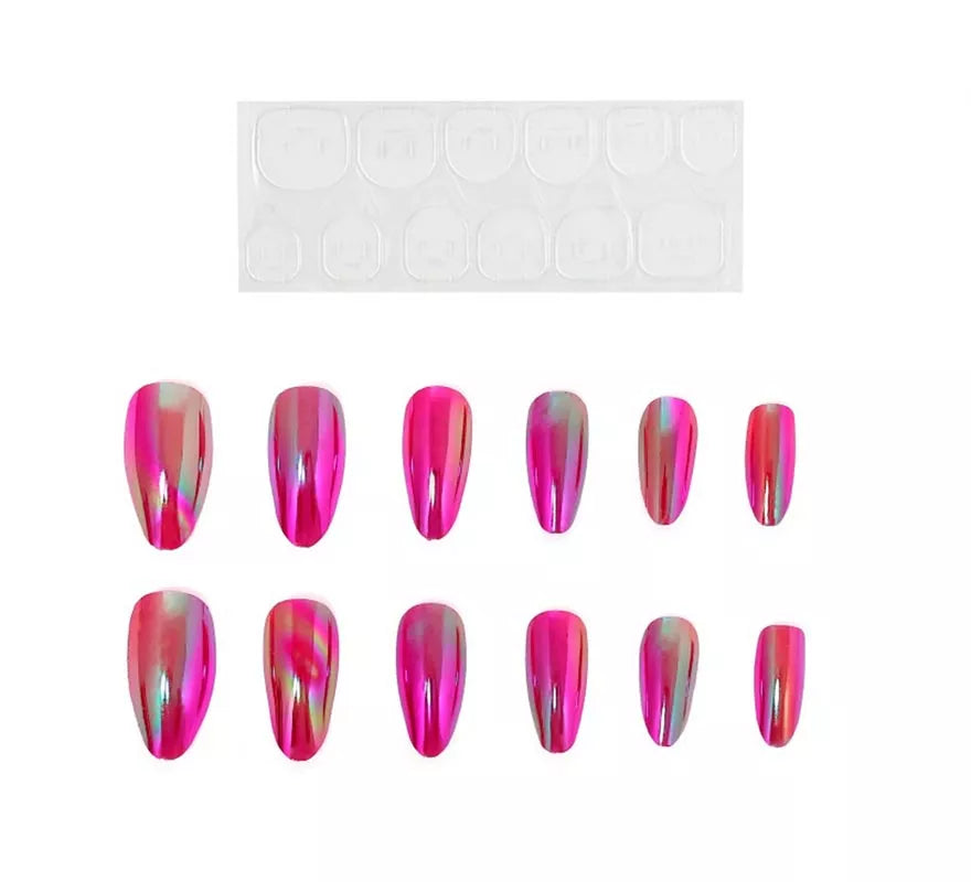 Translation missing: es.Pack de 13 Uñas Autoadhesivas Holo fucsia