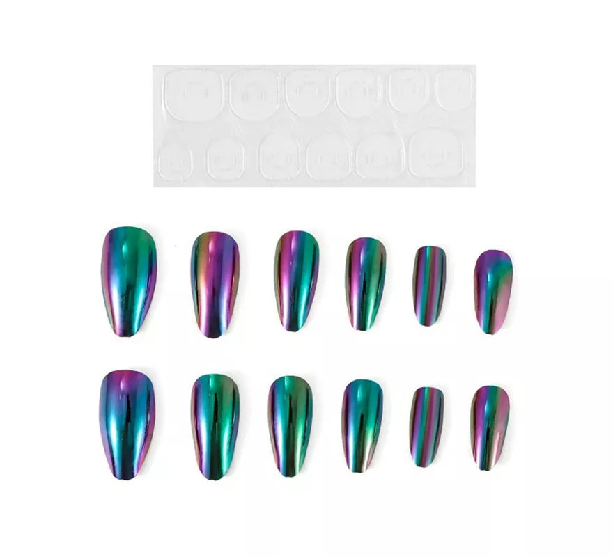 Translation missing: es.Pack de 13 Uñas Autoadhesivas Holo moradas