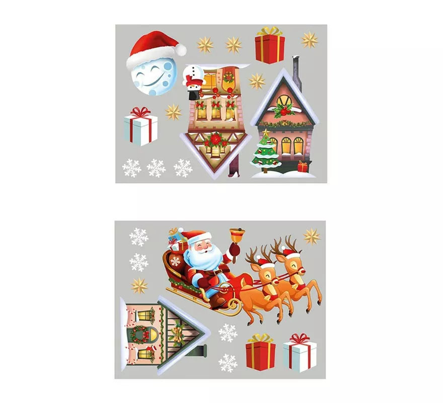 Translation missing: es.Pack de 2 Hojas Electroestáticas de Ventana Navidad de 30x40 cm