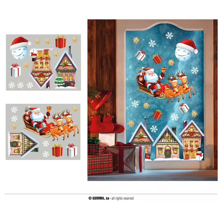Translation missing: es.Pack de 2 Hojas Electroestáticas de Ventana Navidad de 30x40 cm