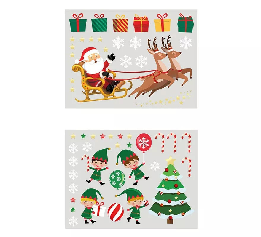 Translation missing: es.Pack de 2 Hojas Electroestáticas de Ventana Papá Noel de 30x40 cm