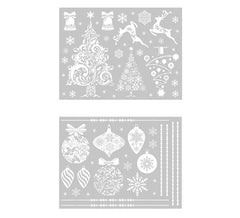 Pack de 2 Hojas Electroestáticas Navidad Nevada de 30x40 cm
