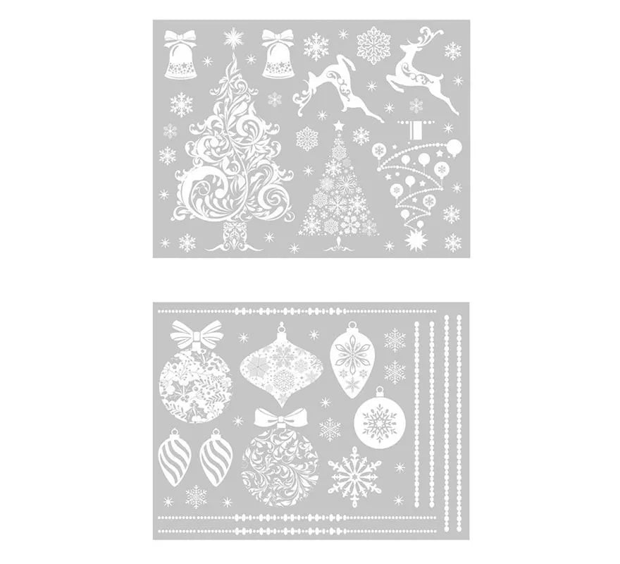 Translation missing: es.Pack de 2 Hojas Electroestáticas Navidad Nevada de 30x40 cm