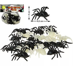 Pack de 20 Arañas Fluorescentes y Negras