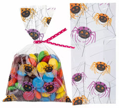 Pack de 20 Bolsas Caramelos Arañas de 28X13 cm