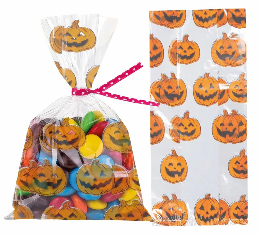 Translation missing: es.Pack de 20 Bolsas Caramelos Calabazas de 28X13 cm