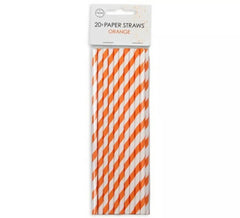 Pack de 20 Pajitas de Papel de 197 mm Halloween