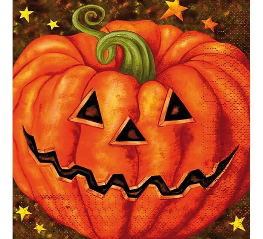 Translation missing: es.Pack de 20 Servilletas de Calabaza 33 cm