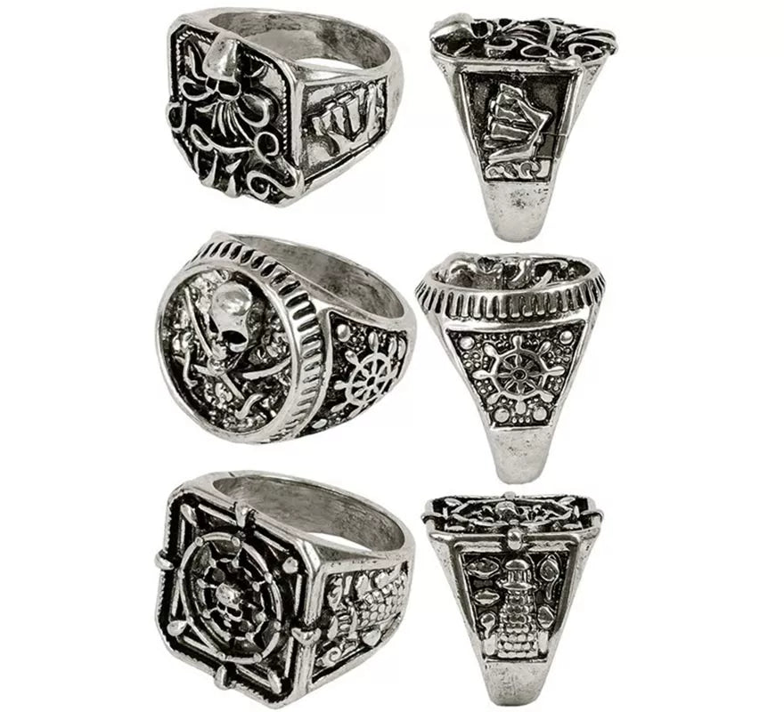 Translation missing: es.Pack de 3 Anillos de Pirata surtidos