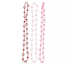 Pack de 3 Collares Corazón de 42 cm colores surtidos