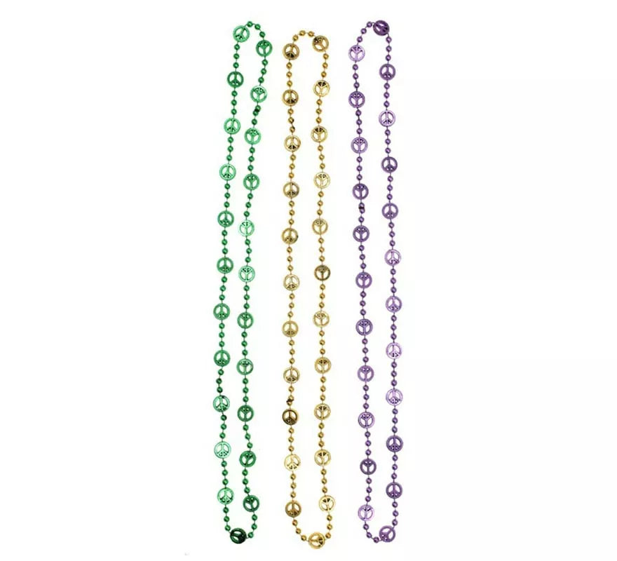 Translation missing: es.Pack de 3 Collares símbolo de Paz de 42 cm colores surtidos