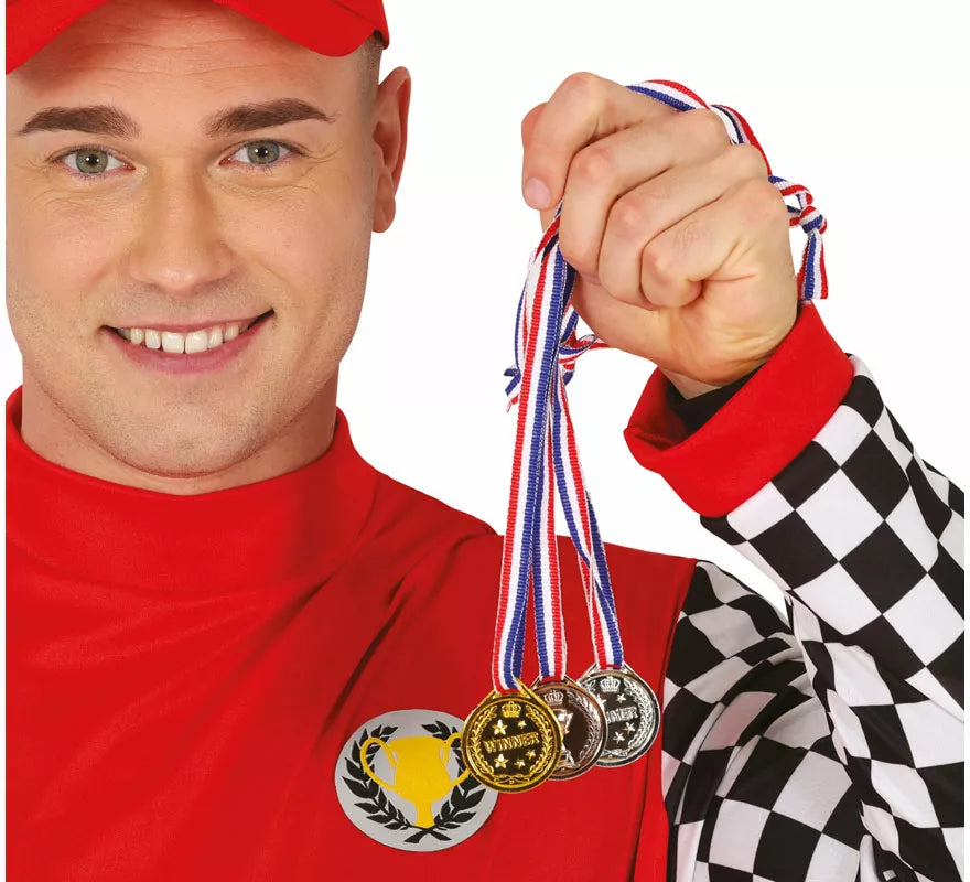 Translation missing: es.Pack de 3 Medallas: Bronce, plata y dorado de 4 cm