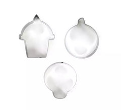 Pack de 3 Moldes de Repostería gato, lápida y calavera