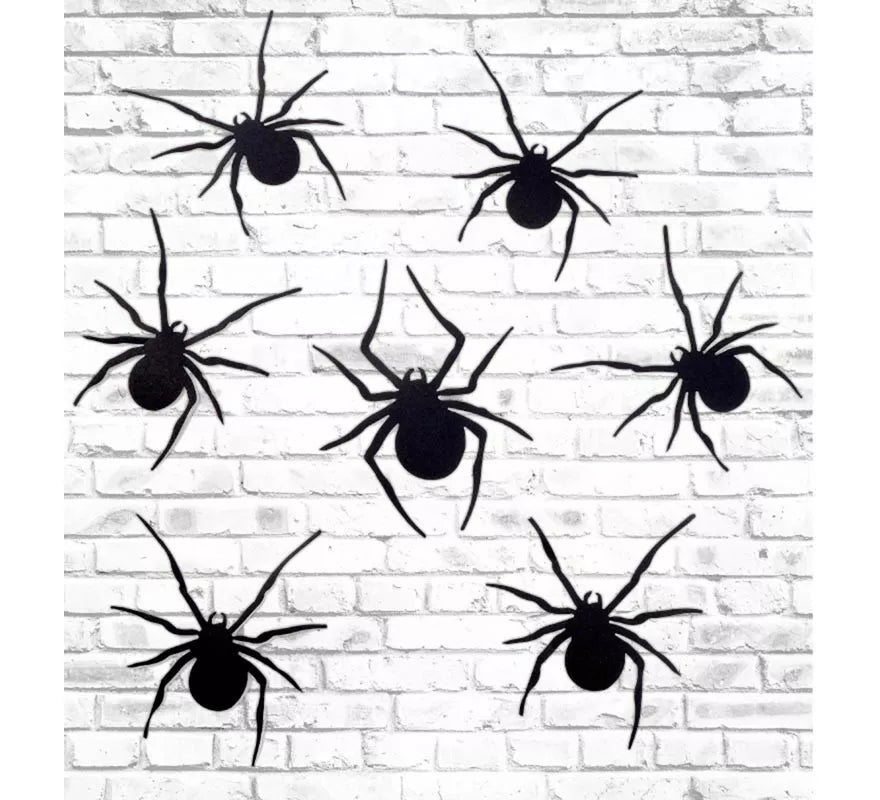 Pack de 30 Siluetas Arañas 3D de 14,5x11,5 cm