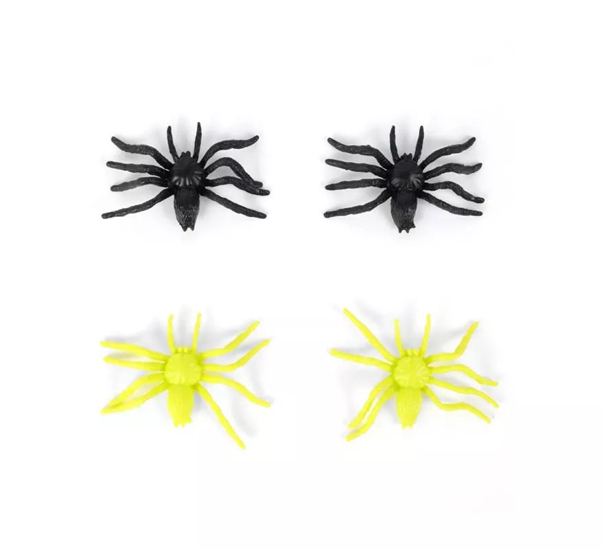 Translation missing: es.Pack de 4 Arañas negro y amarillo decorativas