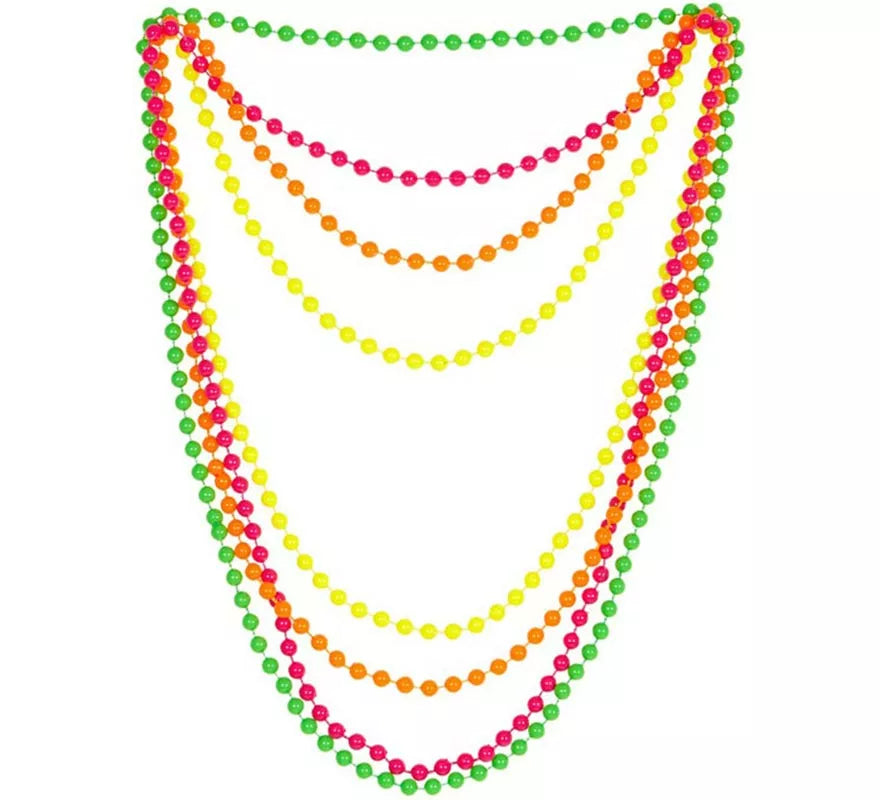 Pack de 4 Collares neón Años 80