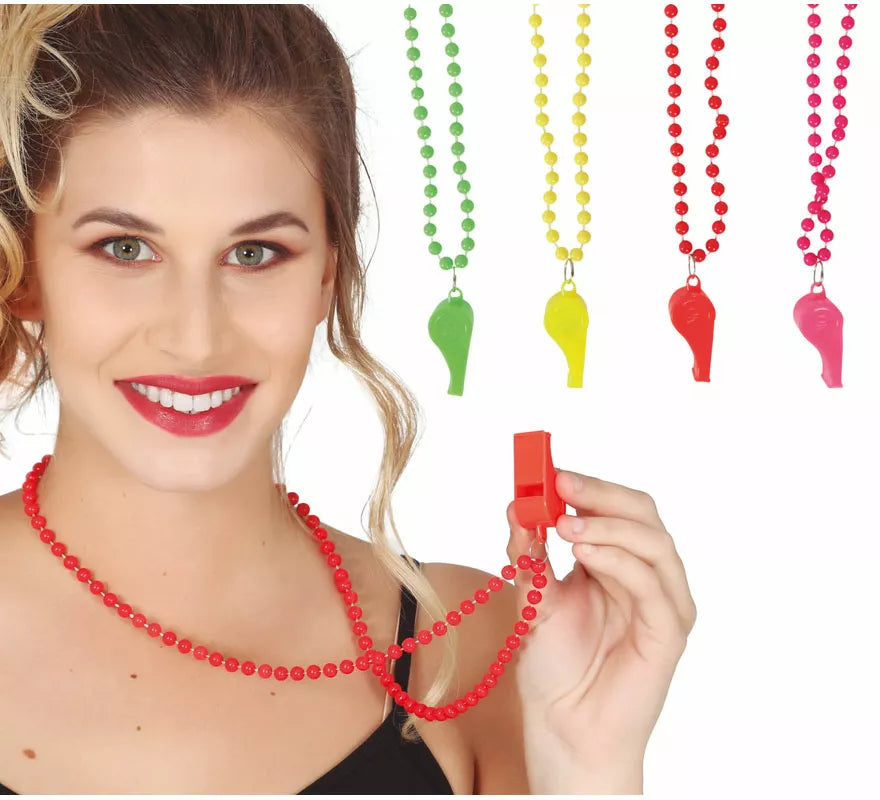 Translation missing: es.Pack de 4 Collares Neón con Silbato en colores surtidos