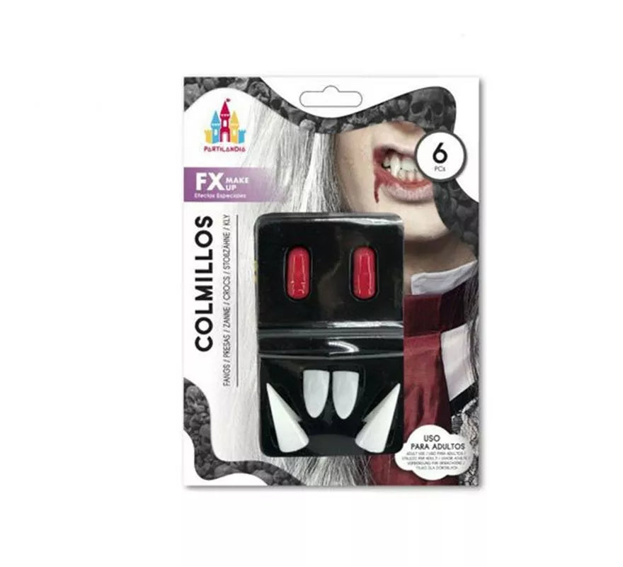 Translation missing: es.Pack de 4 Colmillos Vampiro con 2 Cápsulas de Sangre