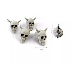 Pack de 4 Cráneos Devil de 20x5 cm