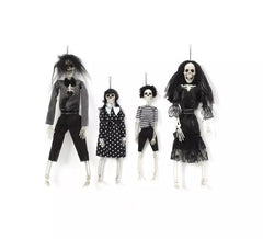 Pack de 4 Esqueletos Familia gótica de 40 cm