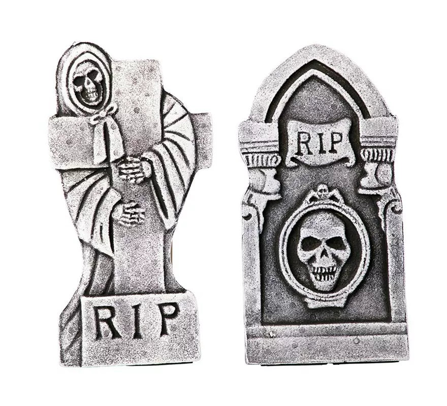 Translation missing: es.Pack de 4 Lápidas Calaveras de 21,5x6,5x42 cm