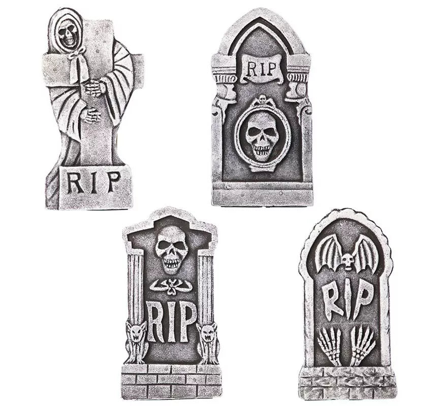 Translation missing: es.Pack de 4 Lápidas Calaveras de 21,5x6,5x42 cm