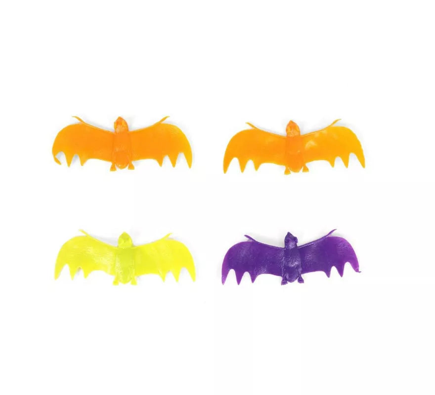 Pack de 4 Murciélagos multicolores decorativos