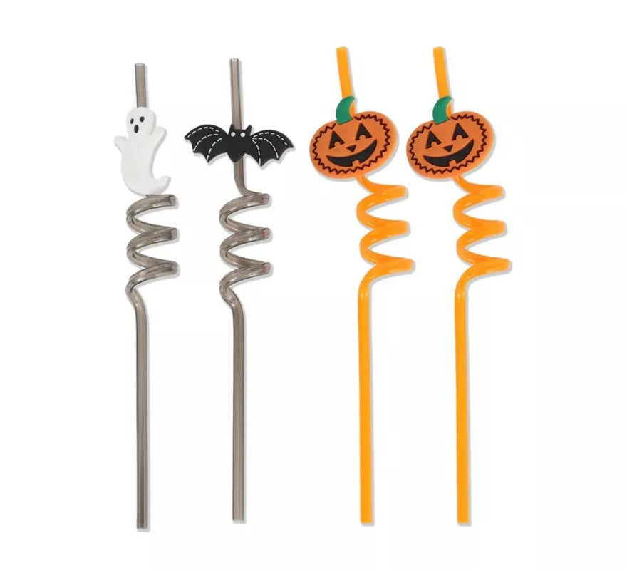 Translation missing: es.Pack de 4 Pajitas Halloween espiral