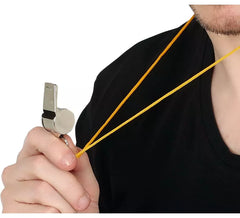 Pack de 4 Pitos Metálicos con cuerda