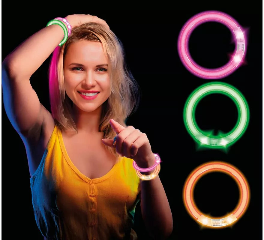 Translation missing: es.Pack de 4 Pulseras Led de 8 cm en colores surtidos