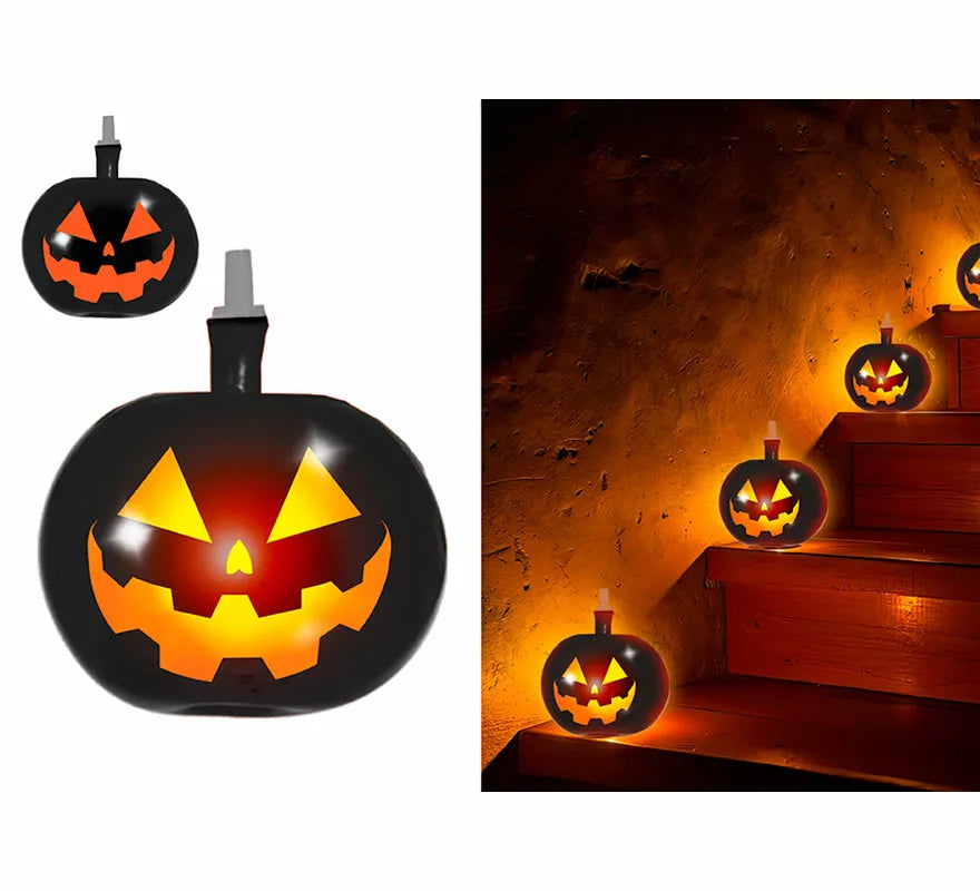 Translation missing: es.Pack de 5 Globos de Calabaza negra con Luz de 20 cm