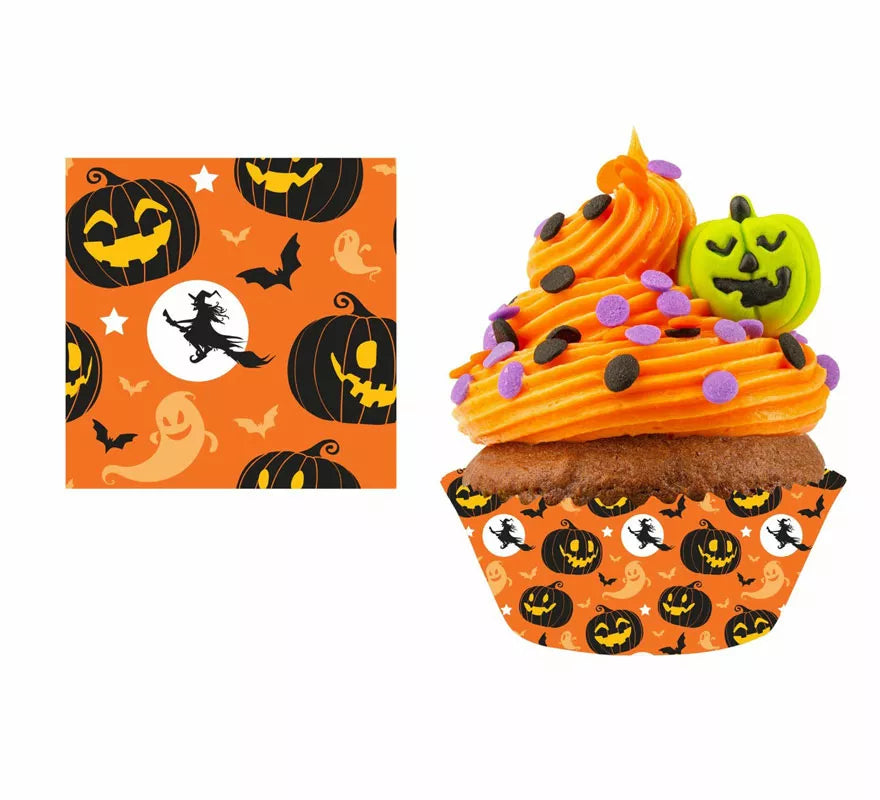 Translation missing: es.Pack de 50 Papeles Cupcake de Calabaza de 5 cm