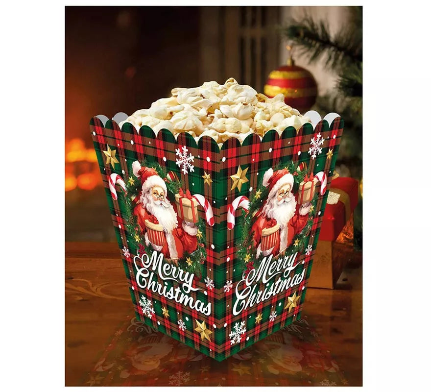 Translation missing: es.Pack de 6 Bolsas de Palomitas Papá Noel de papel de 18x10,5 cm