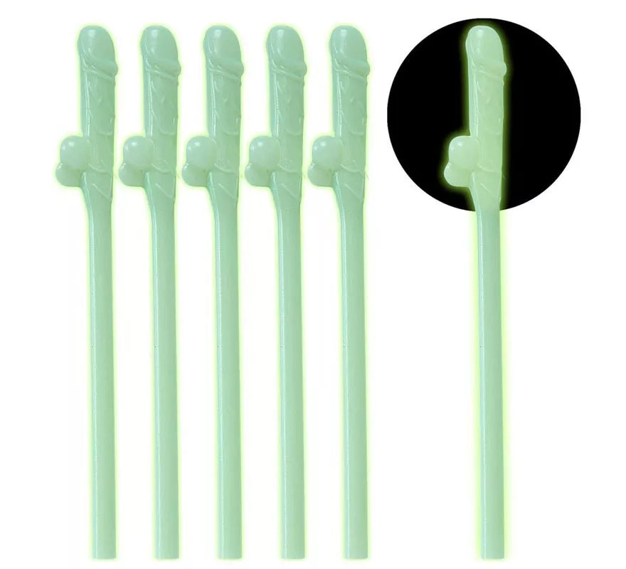 Translation missing: es.Pack de 6 Pajitas Fluorescentes con forma de Penes