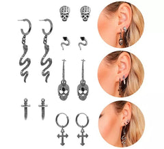 Pack de 6 Pendientes surtidos de Calaveras