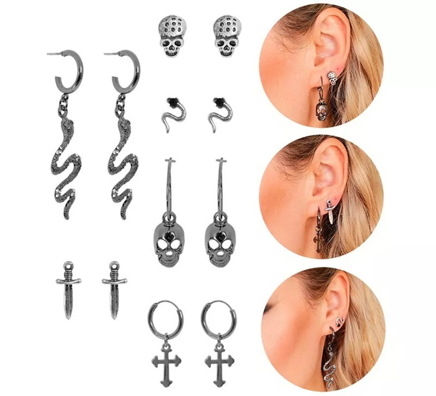 Translation missing: es.Pack de 6 Pendientes surtidos de Calaveras