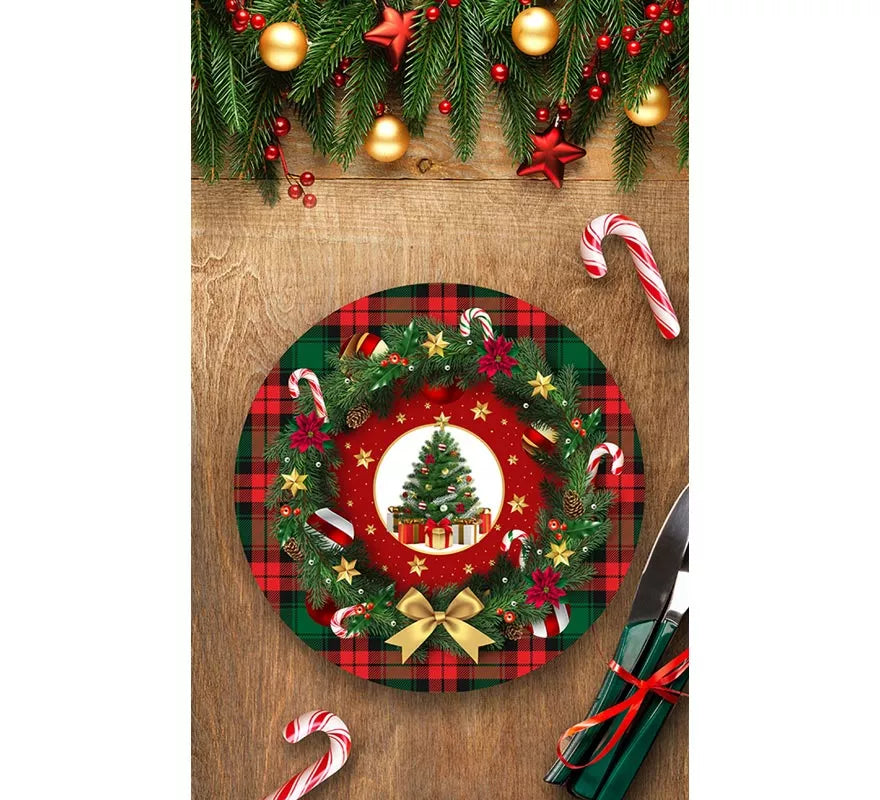 Translation missing: es.Pack de 6 Platos Árbol de Navidad de 23 cm