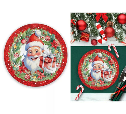 Pack de 6 Platos de Papá Noel de 23 cm