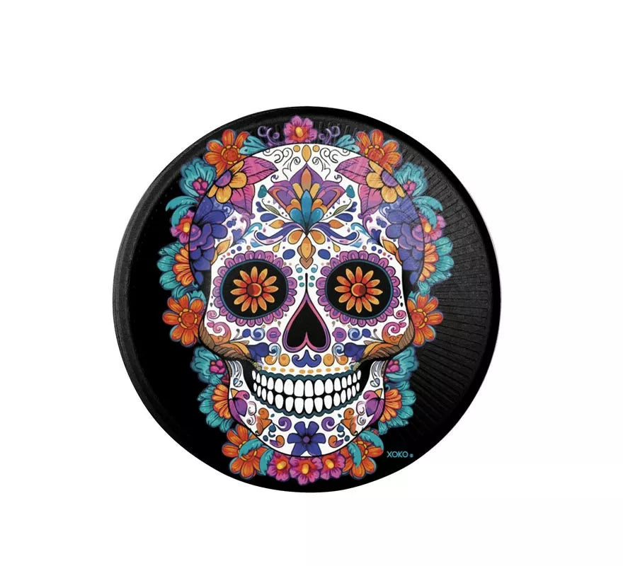 Translation missing: es.Pack de 6 Platos Día de los Muertos negro de 23 cm