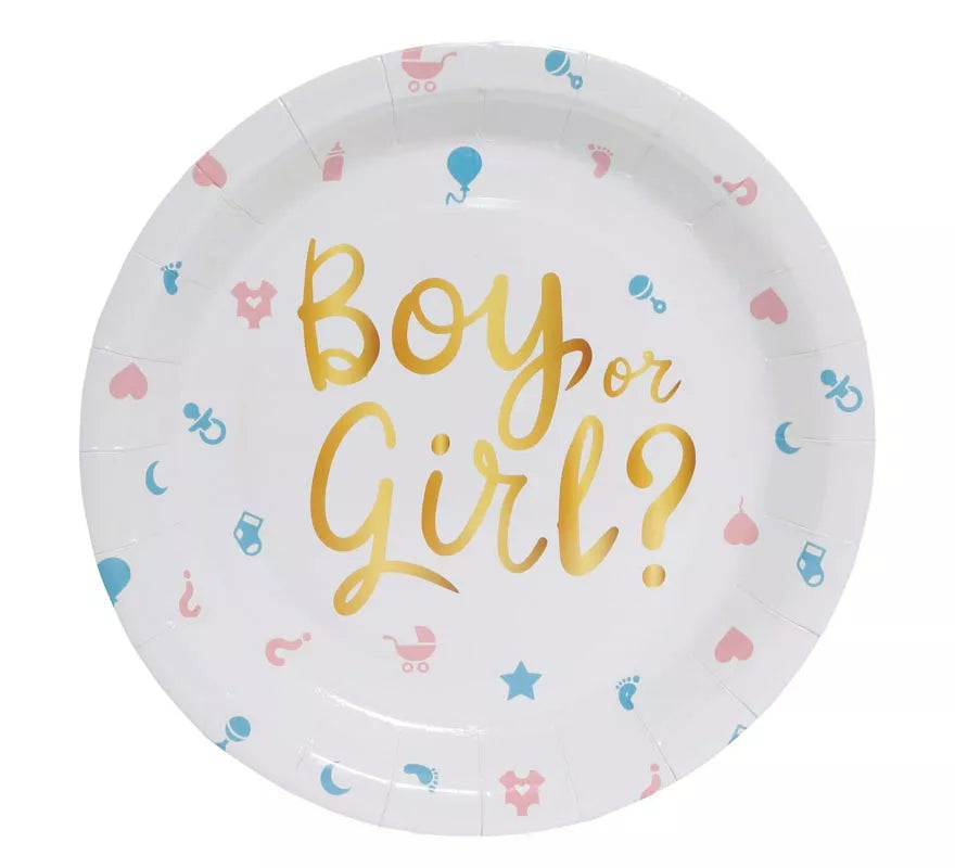 Translation missing: es.Pack de 6 Platos It's a Boy or it's a Girl