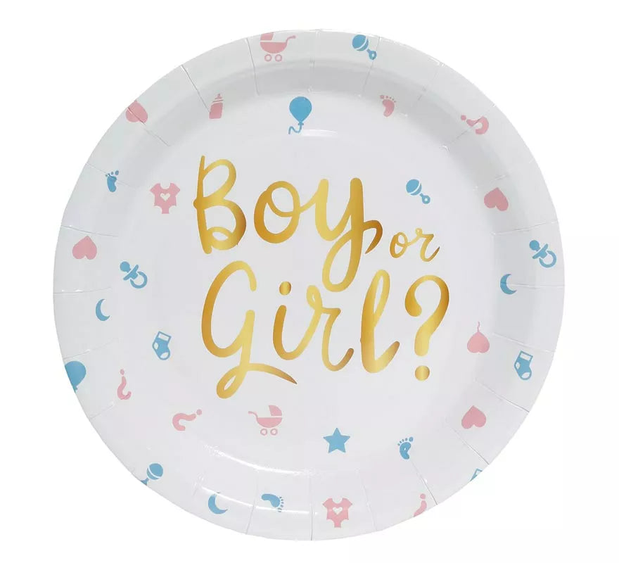 Translation missing: es.Pack de 6 Platos It's a Boy or it's a Girl