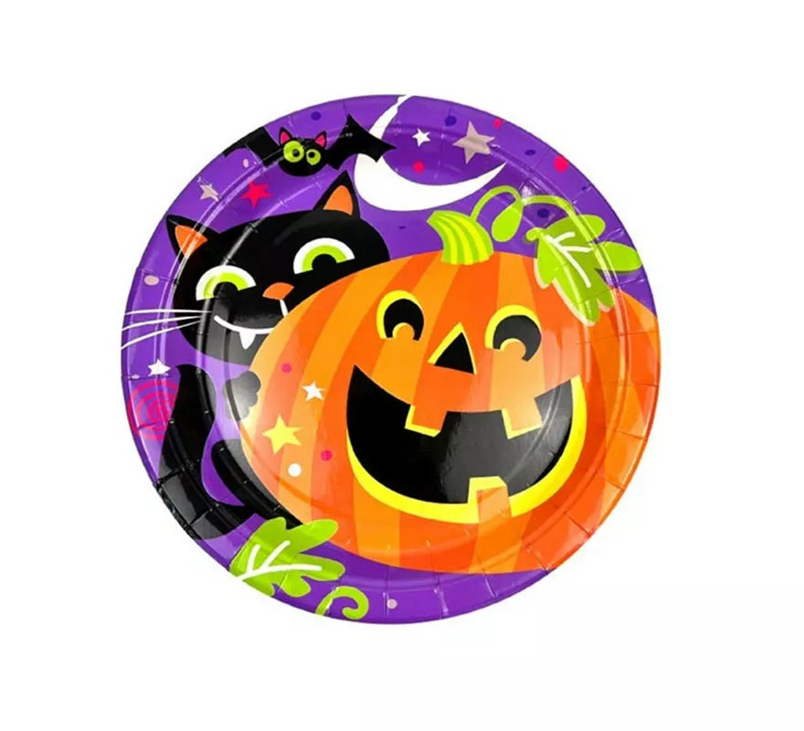 Translation missing: es.Pack de 6 Platos Noche de Halloween Print de 23 cm