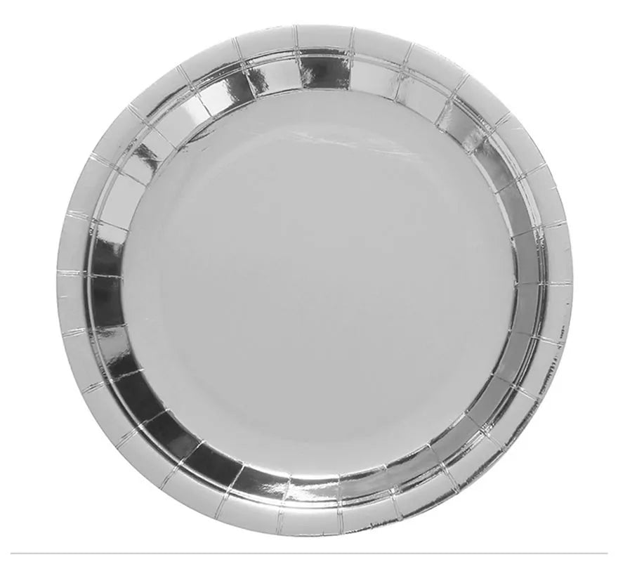 Translation missing: es.Pack de 6 Platos Plateados de 23 cm