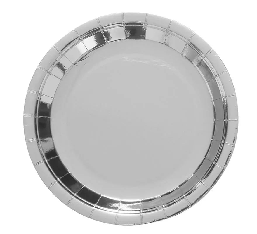 Translation missing: es.Pack de 6 Platos Plateados de 23 cm