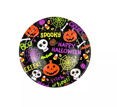Pack de 6 Platos Spooky Halloween Print de 18 cm